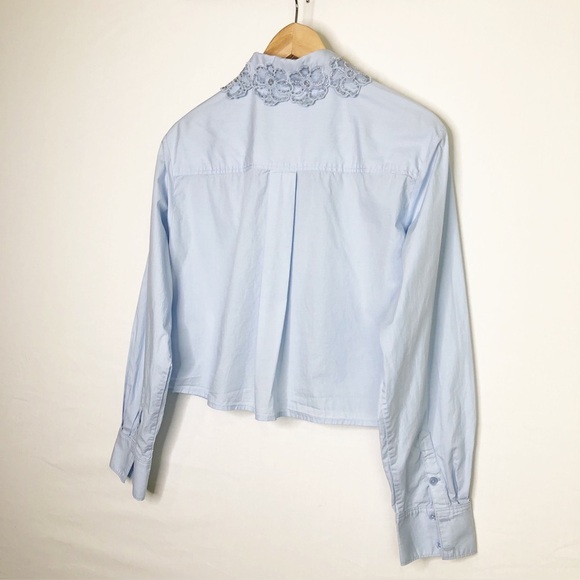 Paris Atelier & Other Stories collard Powder, blue button down shirt - Picture 8 of 9